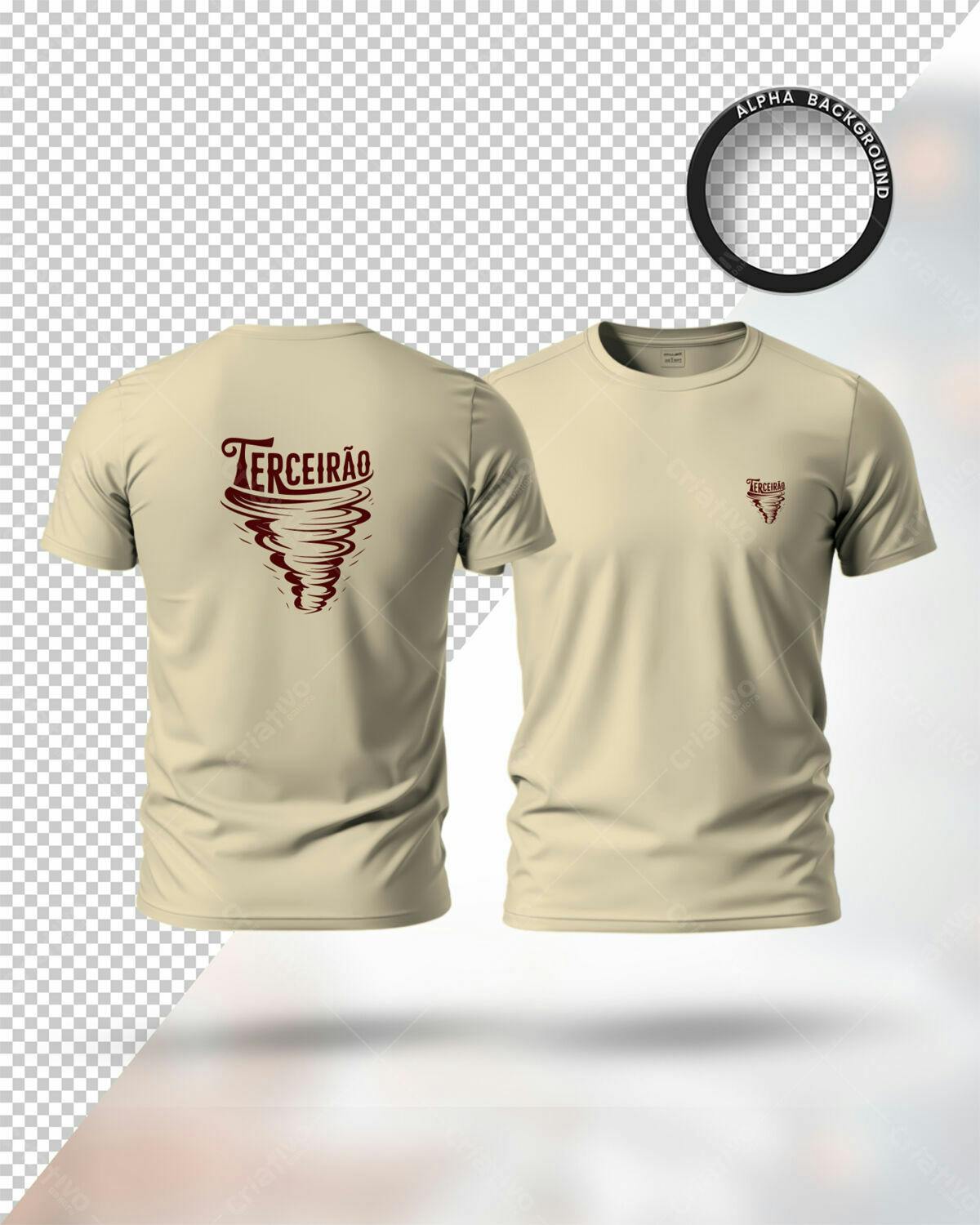 Camiseta Terceiro PSD Editável
