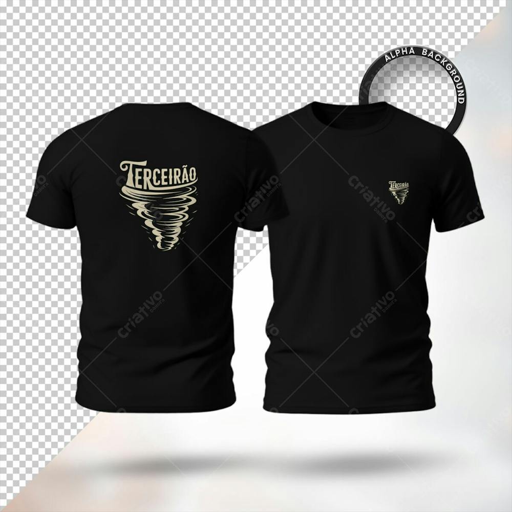 Mockup Camiseta Terceirão Camisa Design T Shirt Template Totalmente Editavel Psd
