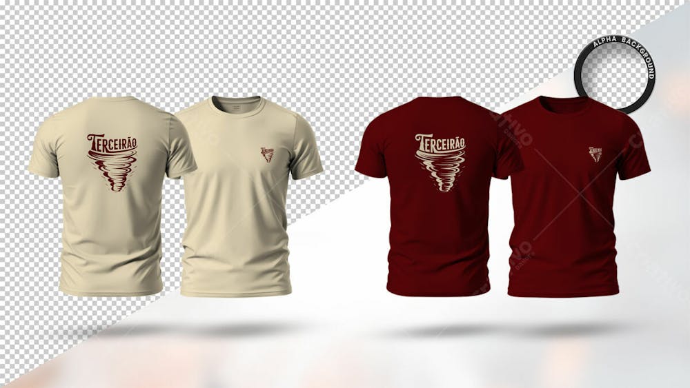 Mockup Camiseta Terceirão Camisa Design T Shirt Template Totalmente Editavel Psd