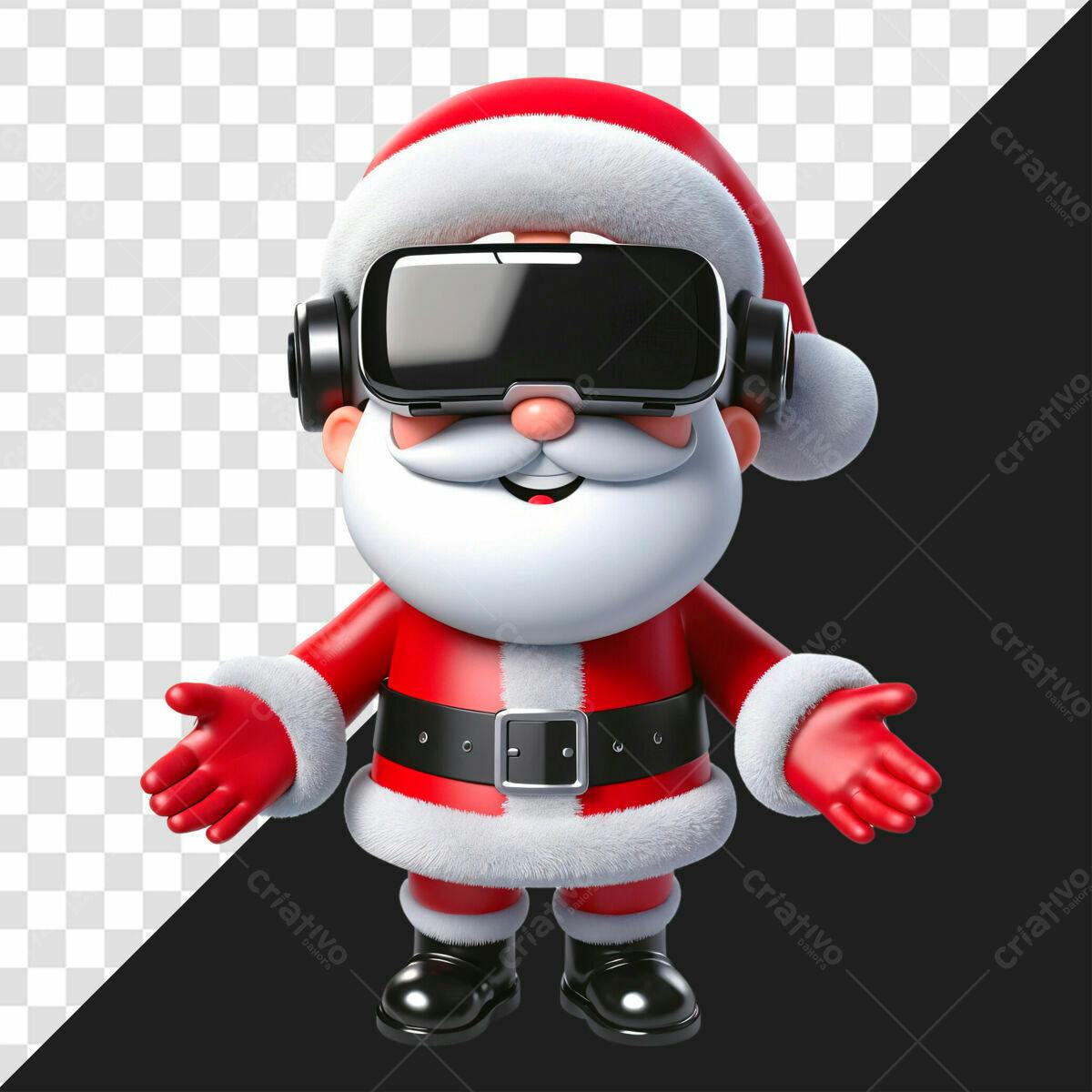 Personagem Natalino em realidade virtual PSD Editável