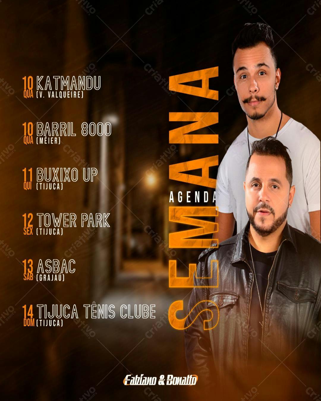 Flyer Fabiano e Bonatto Semana PSD Editável