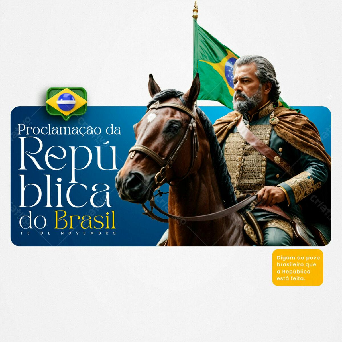 Flyer Proclamação da República do Brasil PSD Editável