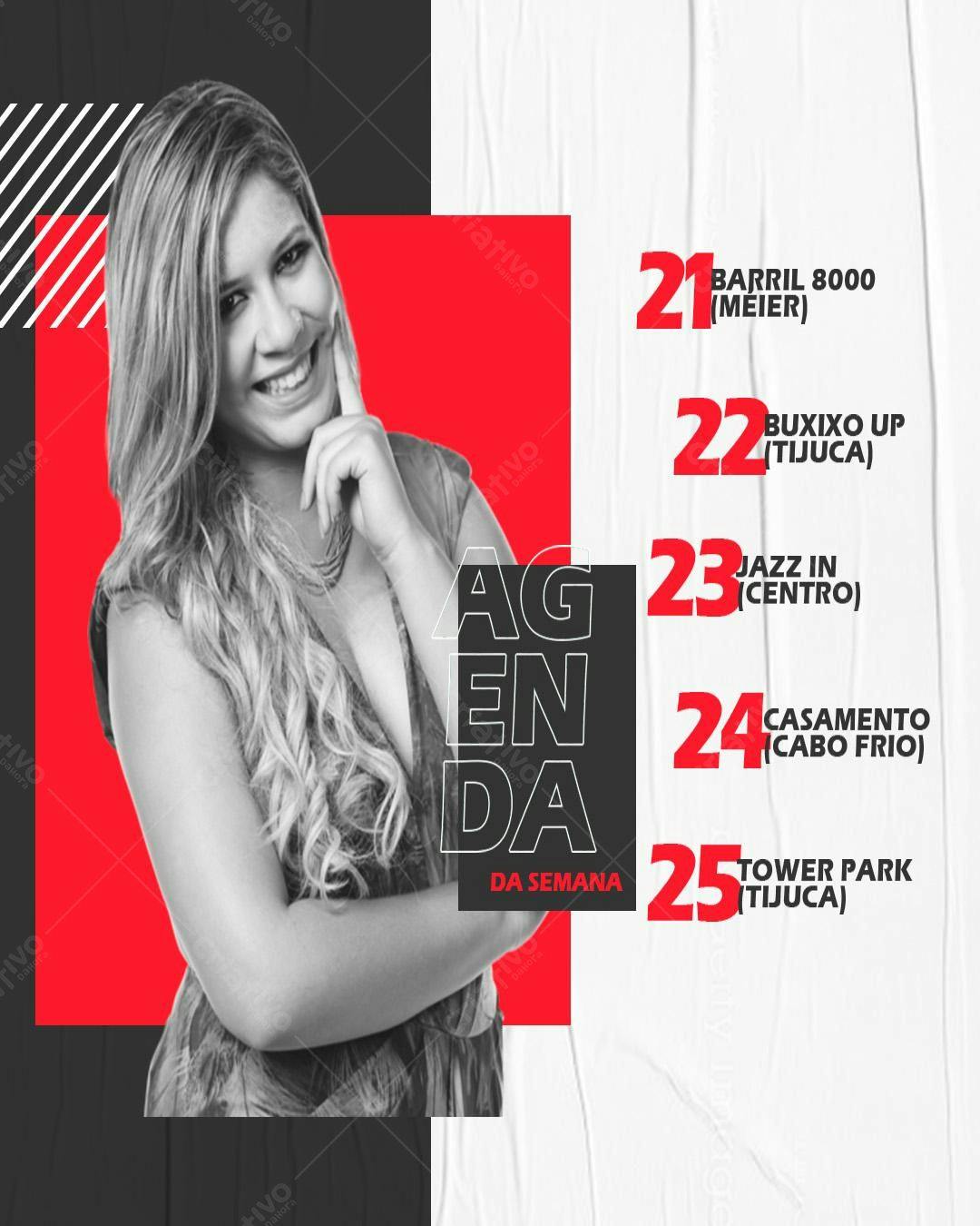 Flyer Agenda Semanal PSD Editável