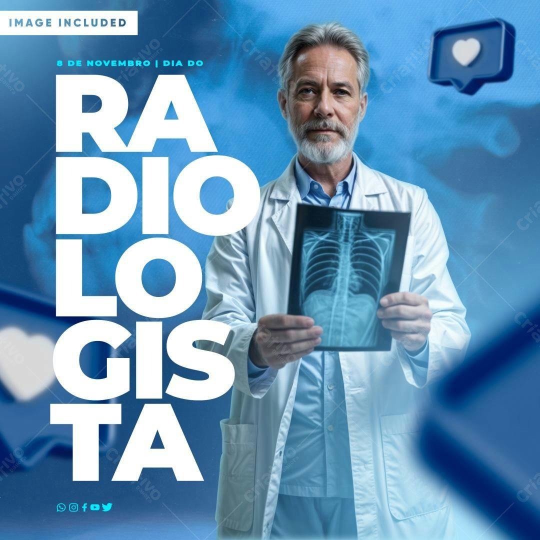 Post para Dia do Radiologista PSD Editável