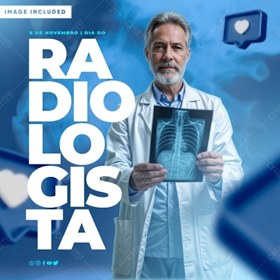 Post para Dia do Radiologista PSD Editável