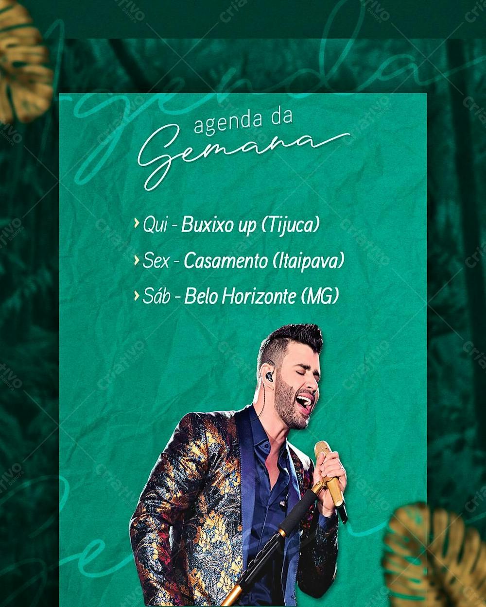 Flyer Feed Agenda Gusttavo Lima