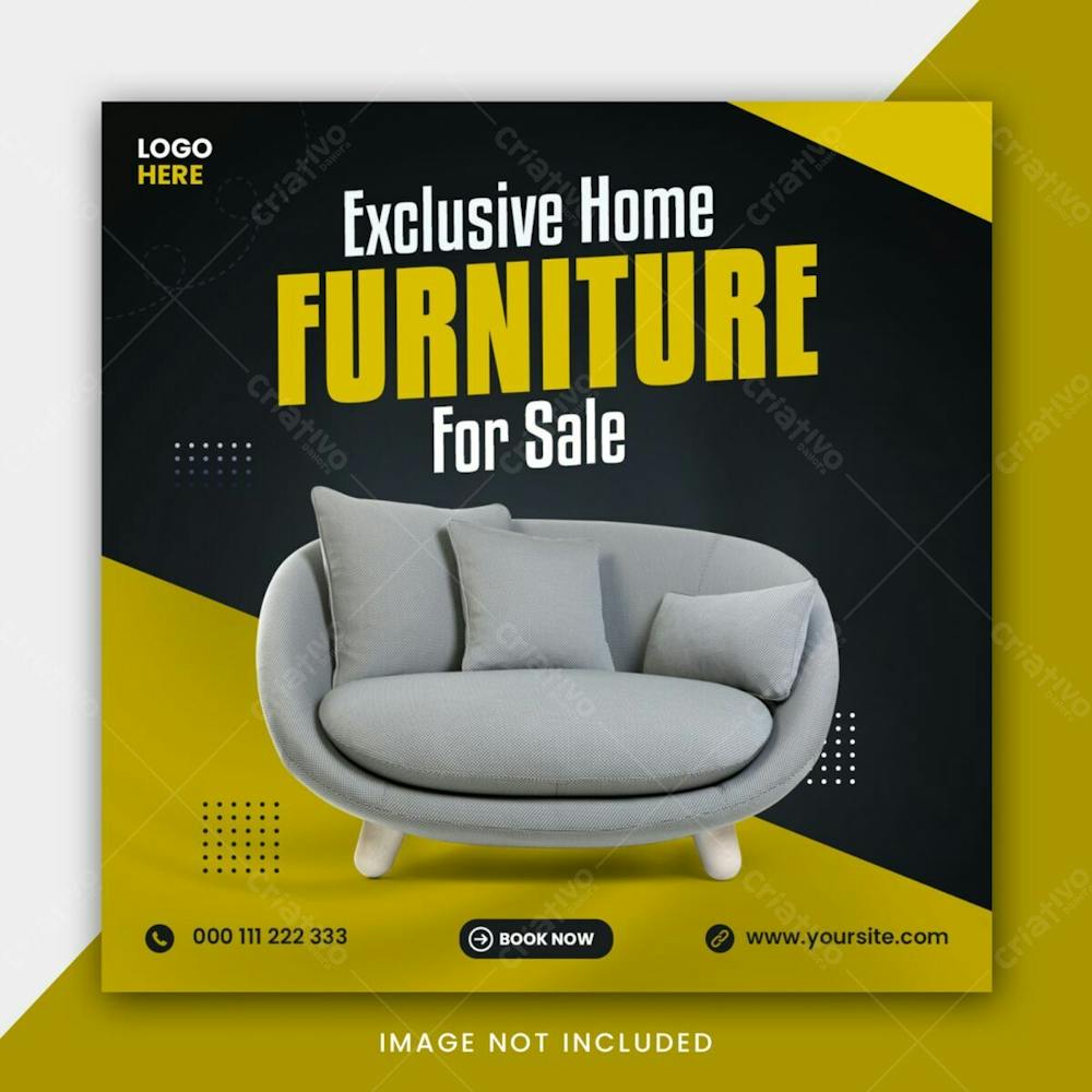 Exclusive Home Furniture For Sale Social Media Template