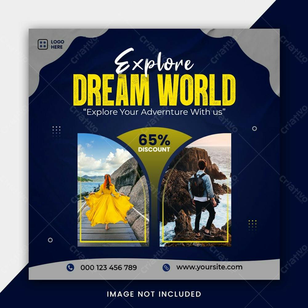 Explore Dream World Social Media Post Banner Template