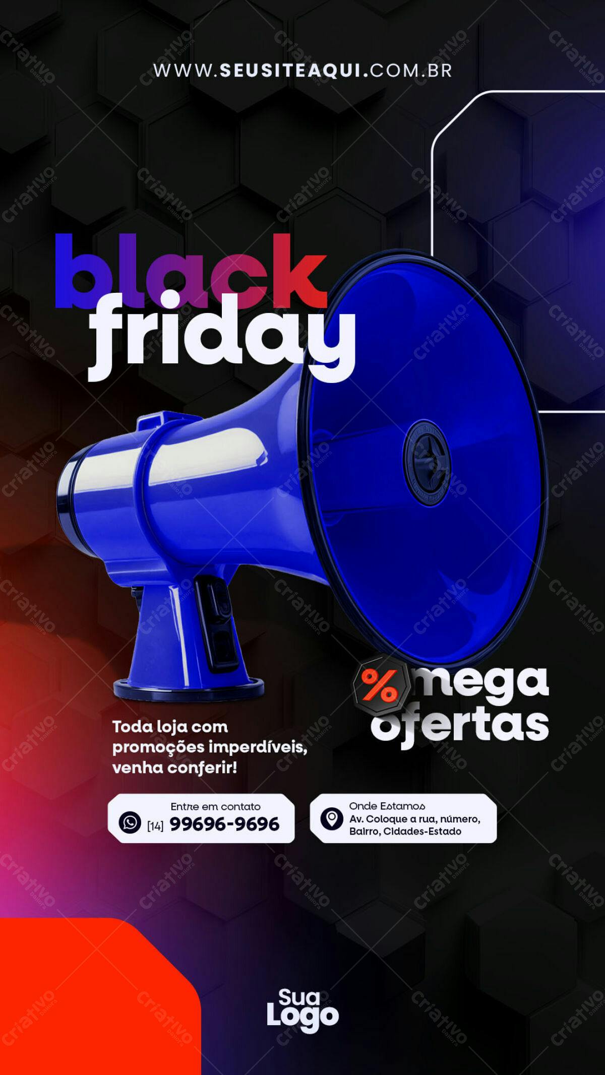 Flyer Black Friday PSD Editável