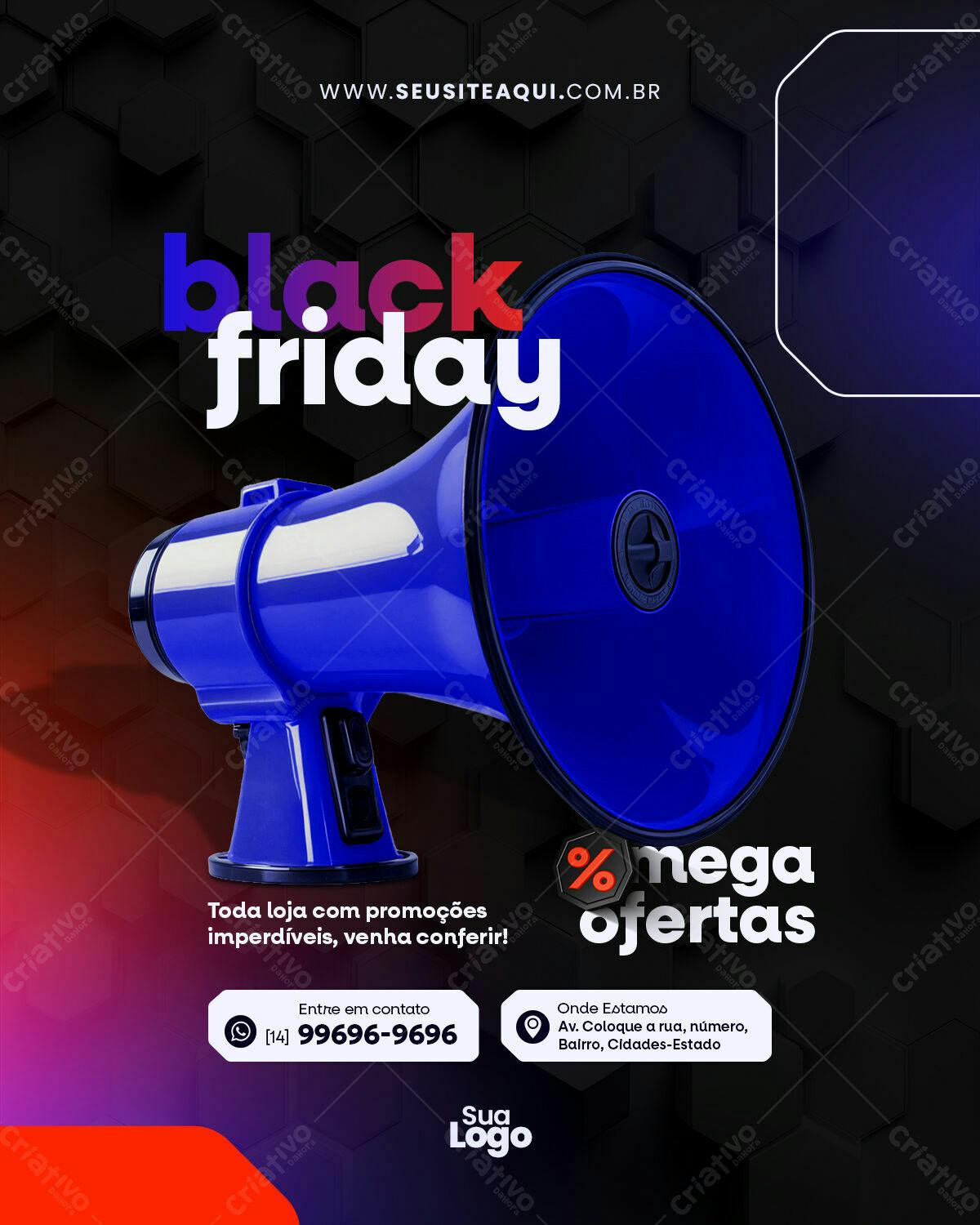 Flyer Black Friday PSD Editável