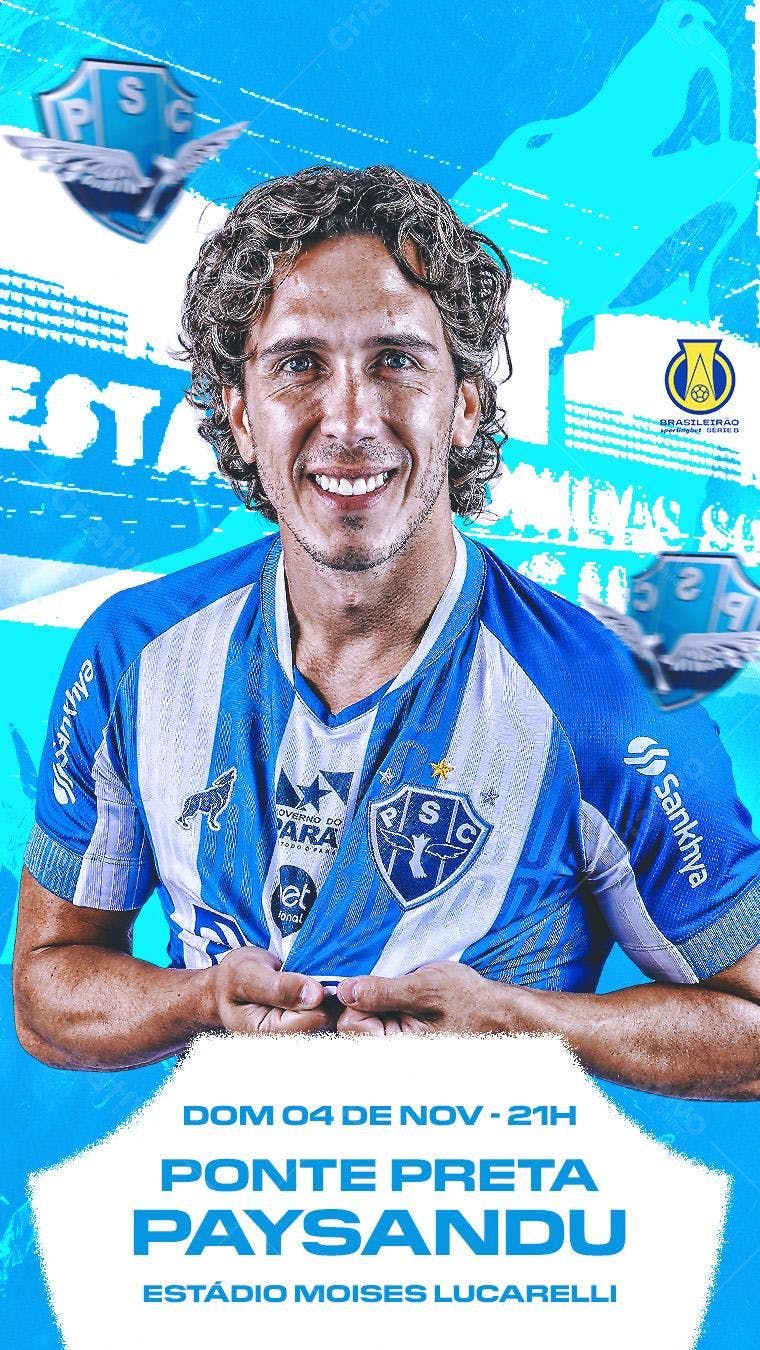 Flyer Ponte Preta x Paysandu PSD Editável