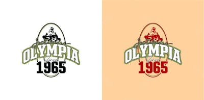 Estampa Olympia Bege E Branca