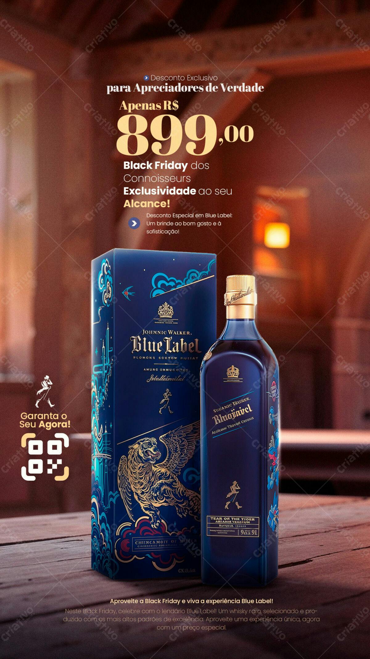 Flyer Black Friday Whisky PSD Editável