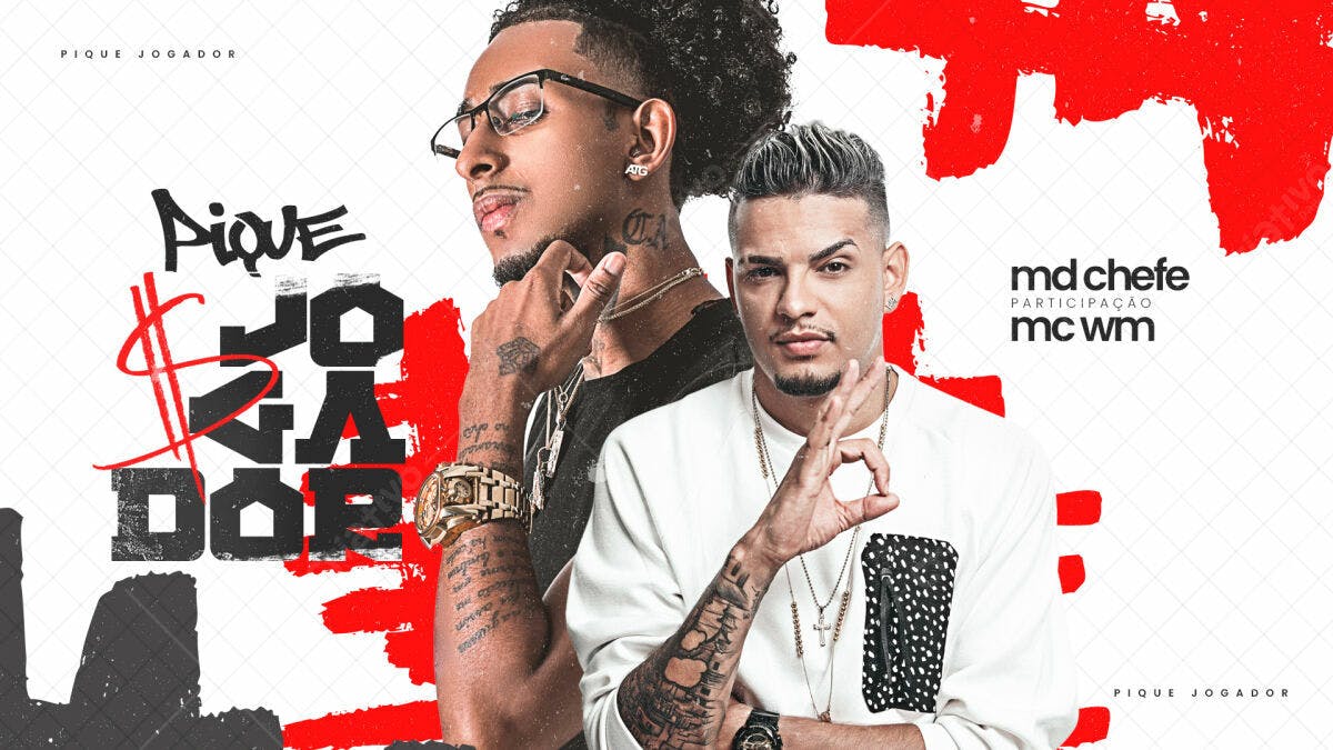 Flyer Musical Pique Jogador PSD Editável