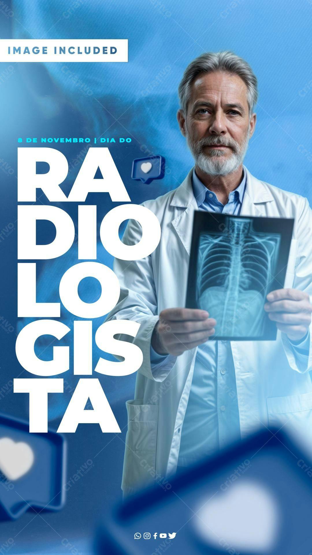 Flyer Dia do Radiologista PSD Editável