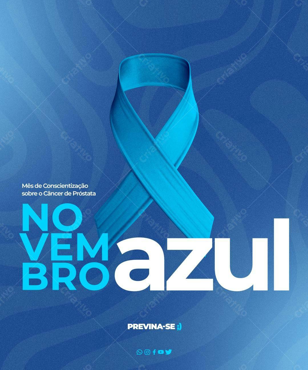 Flyer Novembro Azul PSD Editável