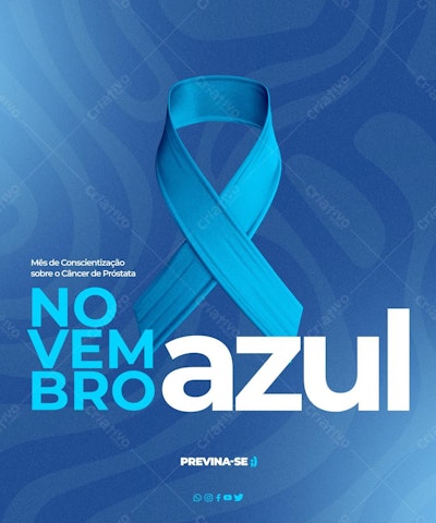 Flyer Novembro Azul PSD Editável