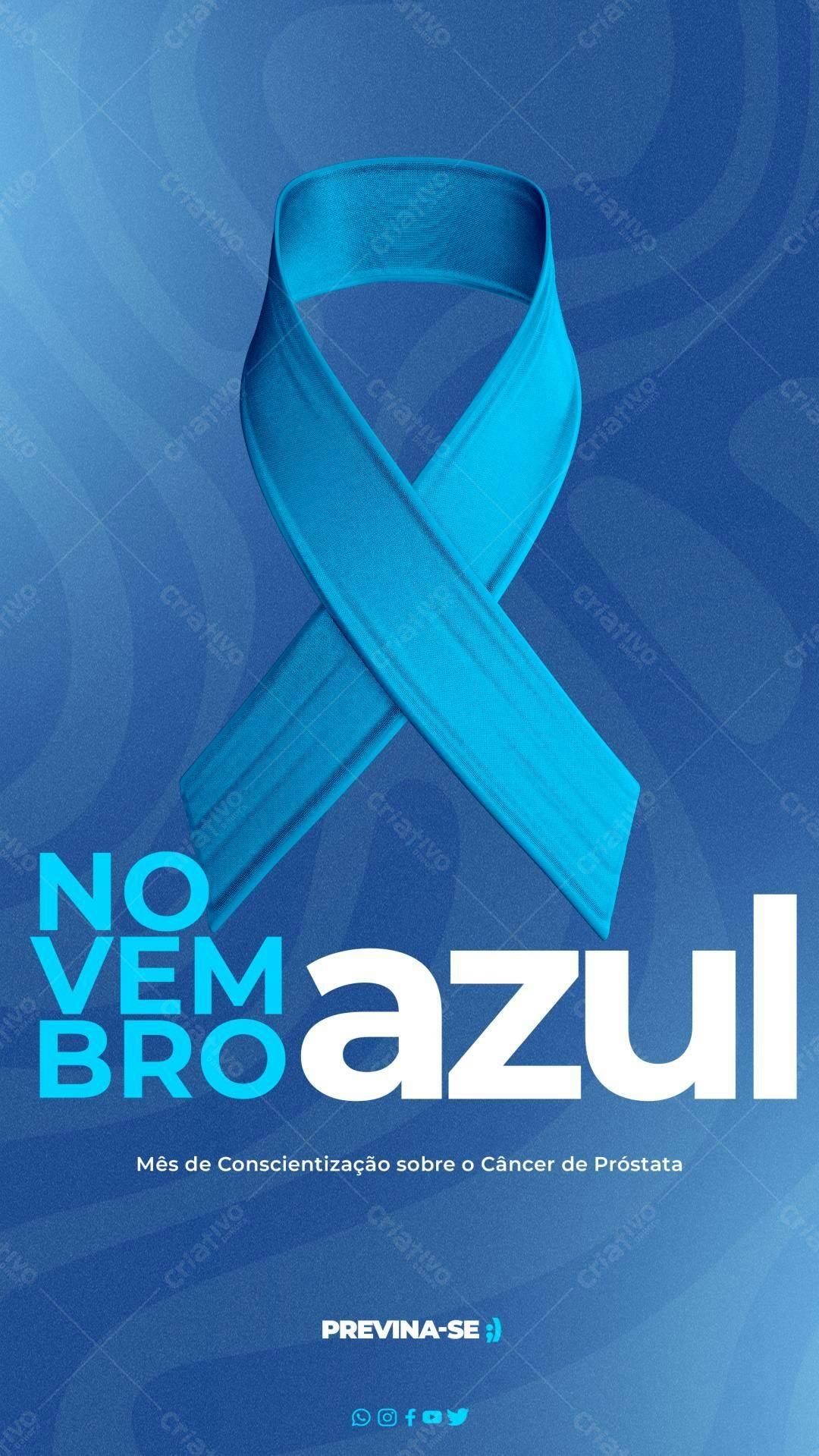 Flyer Novembro Azul PSD Editável