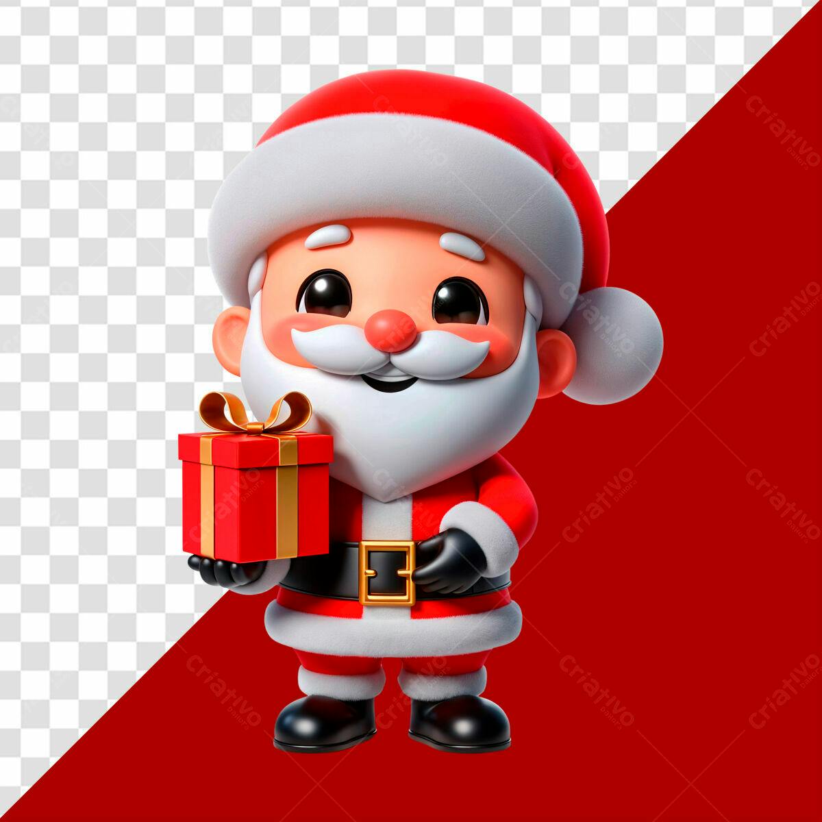 Personagem Natalino Papai Noel PSD Editável