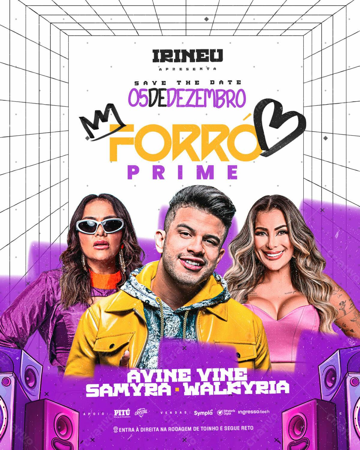 Flyer Forró Prime 05 de Dezembro PSD Editável