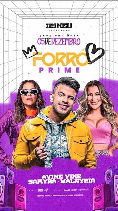 Flyer Evento Forró Prime Story Psd Editável
