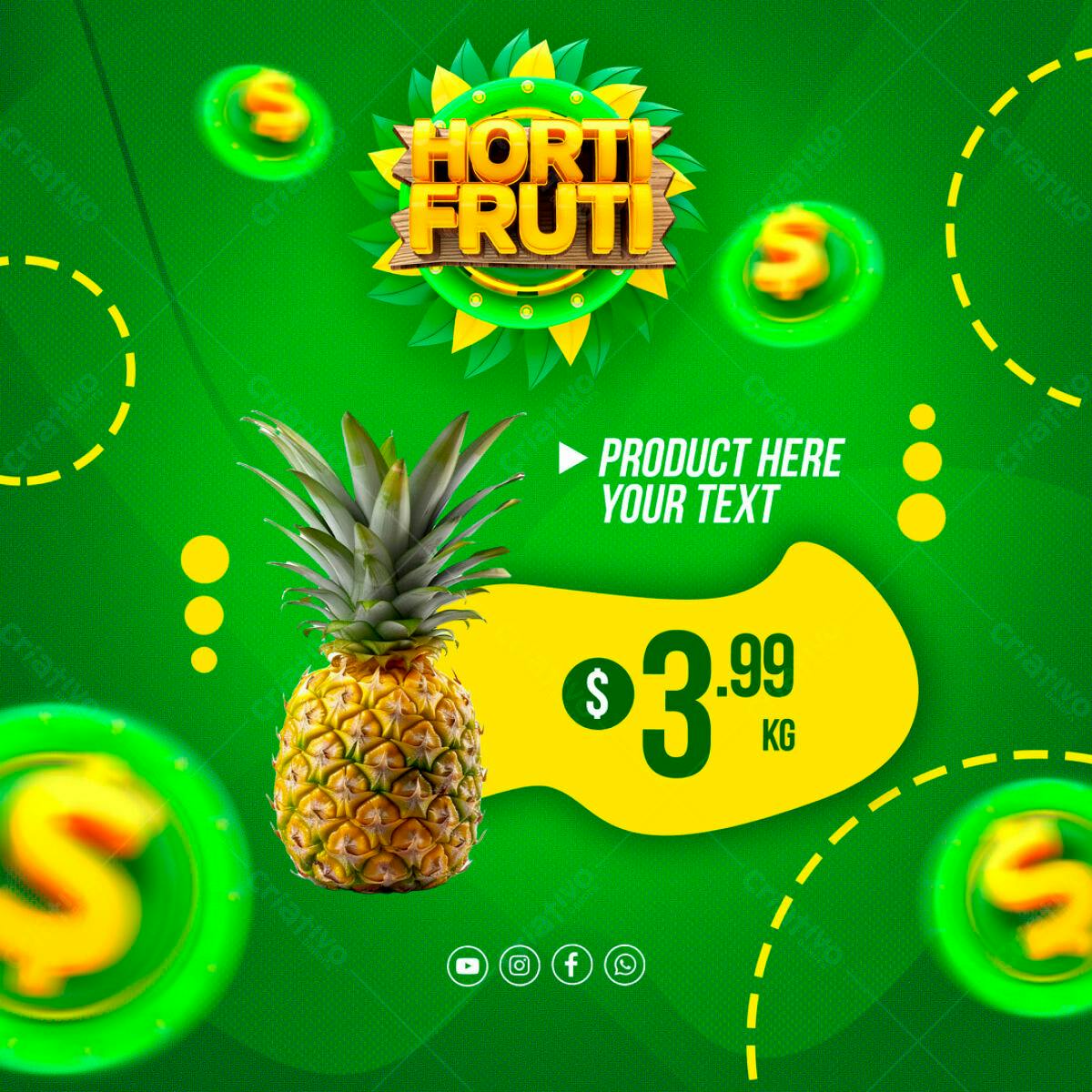 Banner para Fruta PSD Editável