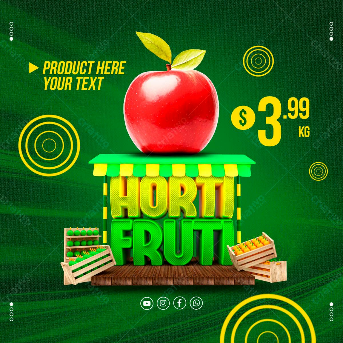 Banner para Fruteira PSD Editável