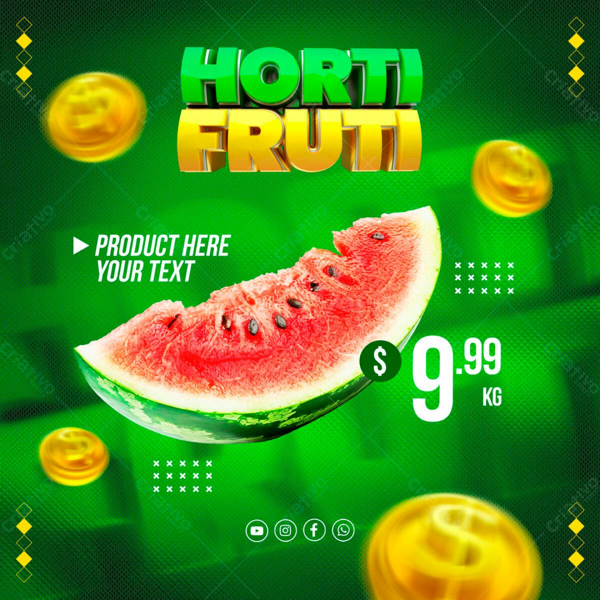 Flyer para Promoção de Frutas PSD Editável
