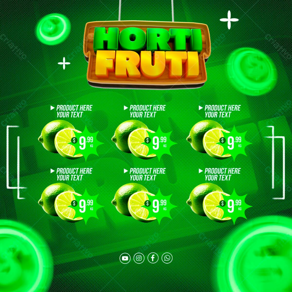 Flyer para Hortifruti PSD Editável
