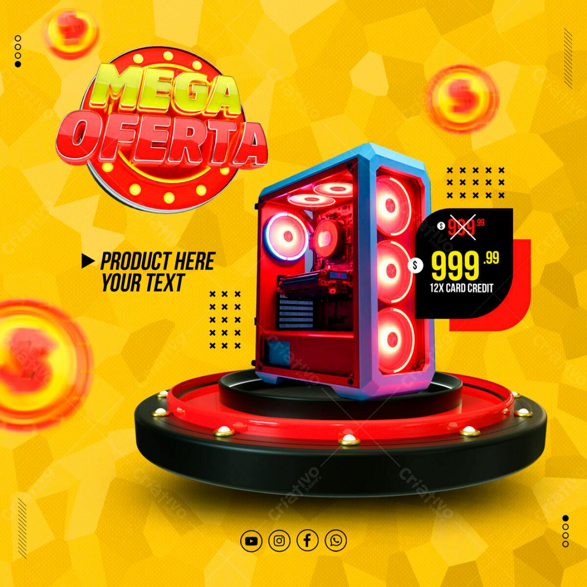 Banner Mega Oferta PC Gamer PSD Editável