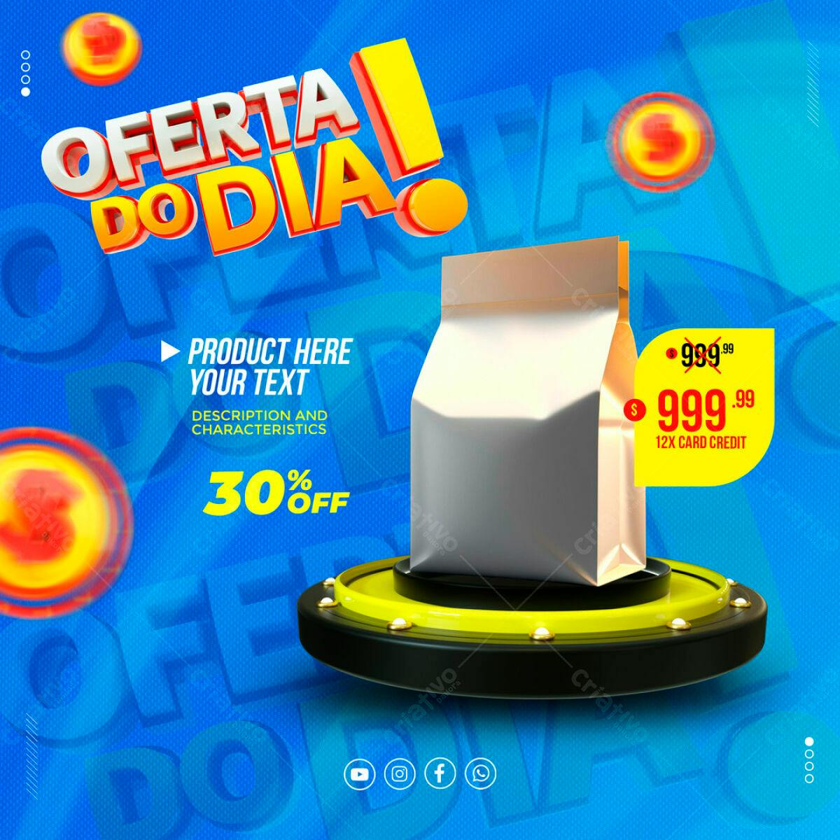 Banner Oferta do Dia PSD Editável