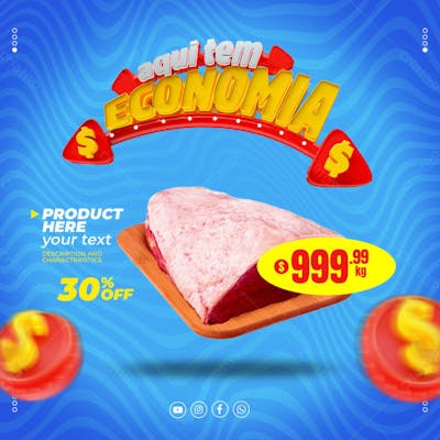 AQUI TEM ECONOMIA REDES SOCIAIS EDITÁVEL
