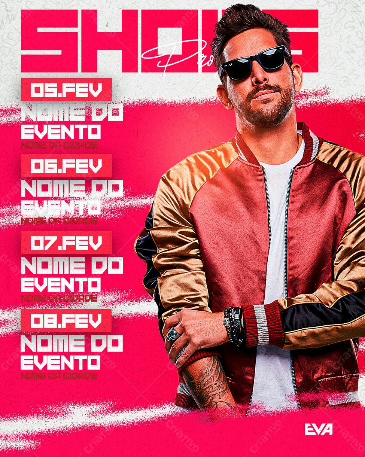 Flyer para Evento Musical PSD Editável