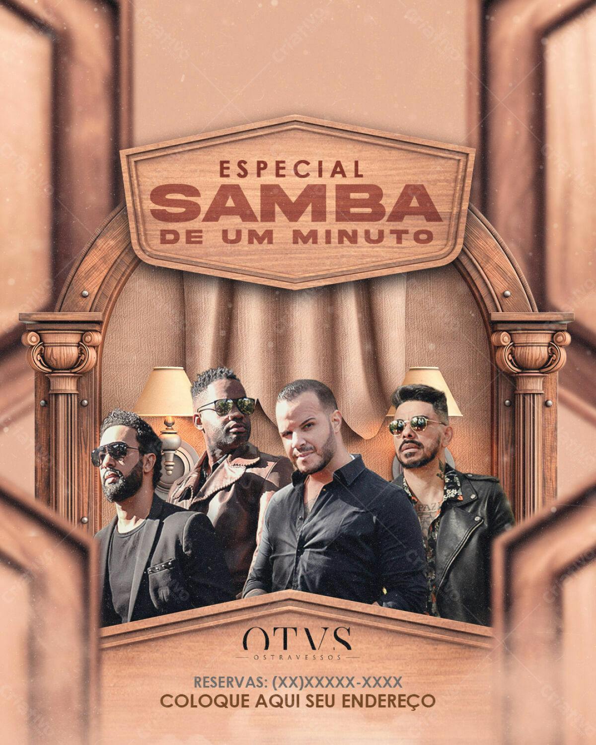 Flyer Samba de Um Minuto PSD Editável