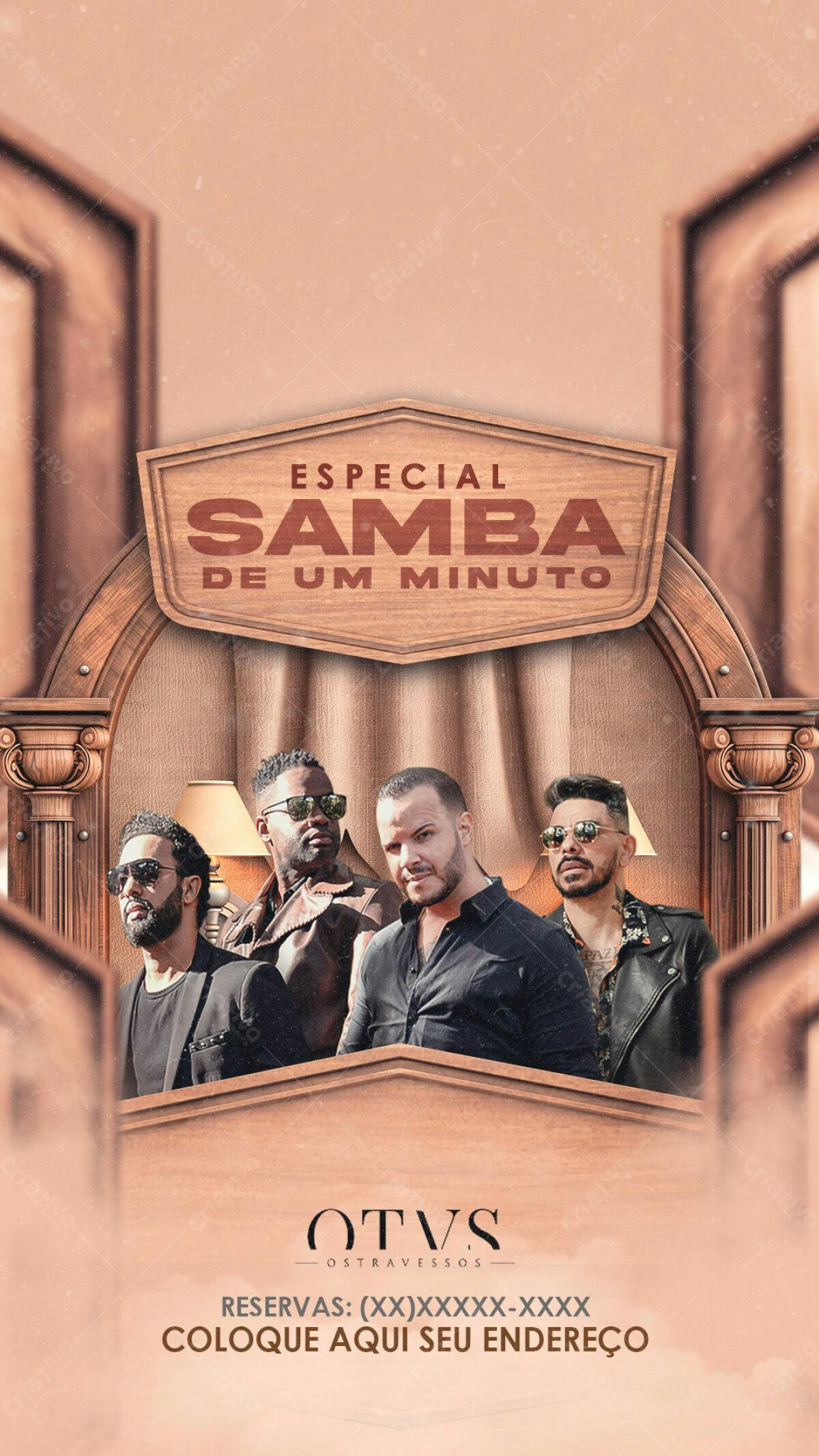 Flyer Samba de Um Minuto PSD Editável