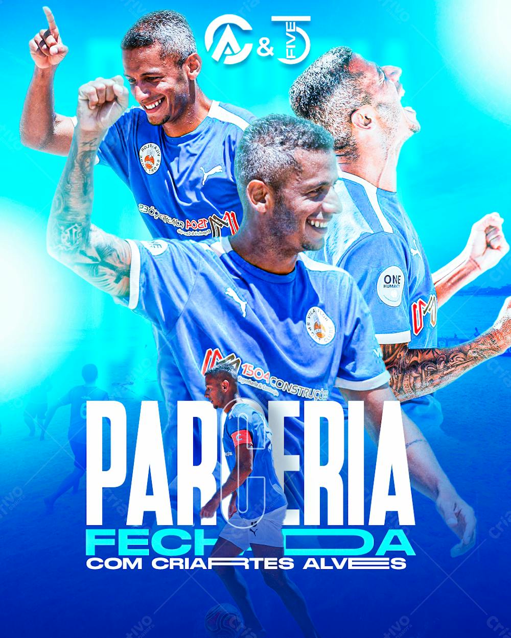 Flyer De Futebol Parceria Fechada