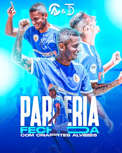 Flyer De Futebol Parceria Fechada