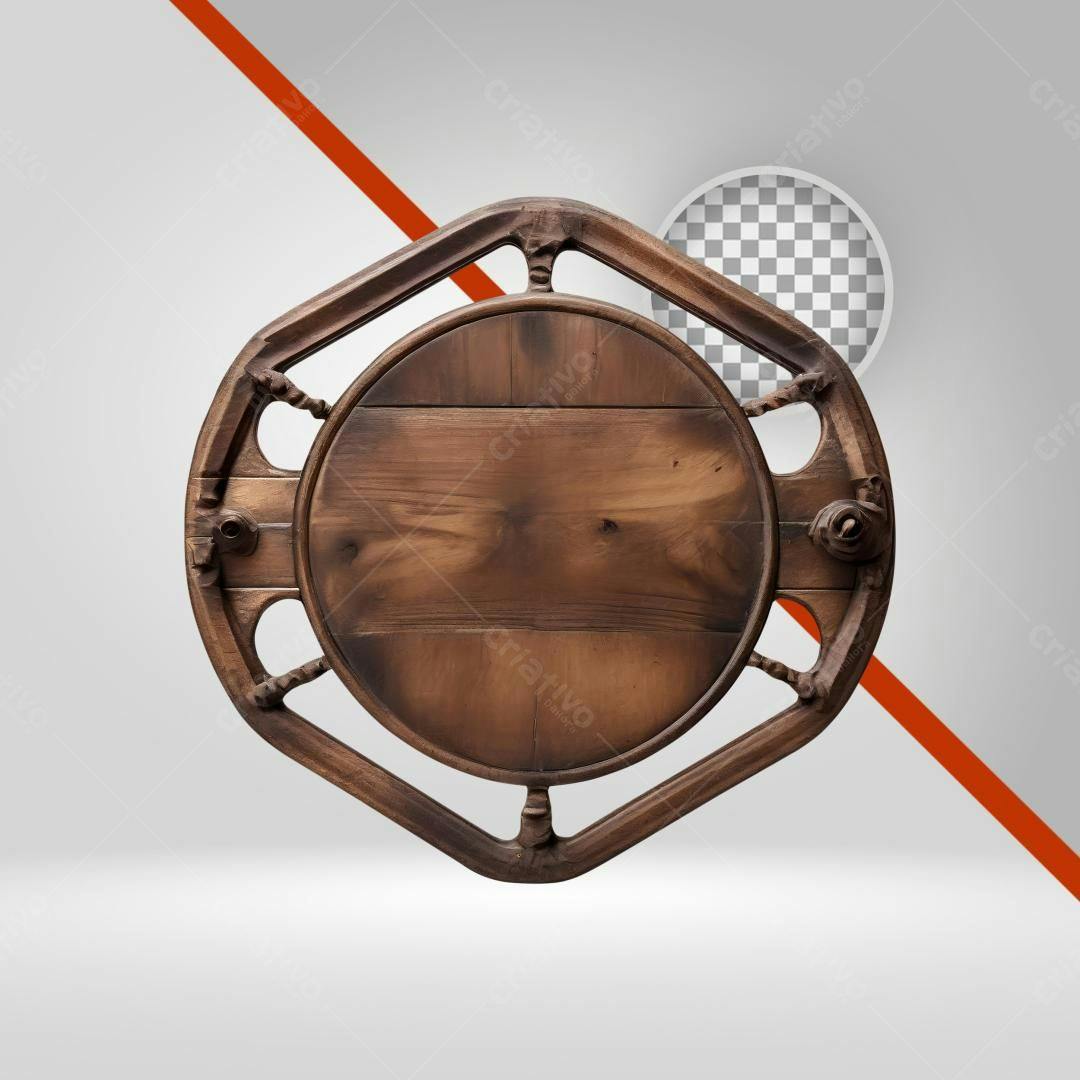Selo Madeira Marrom PNG com fundo transparente