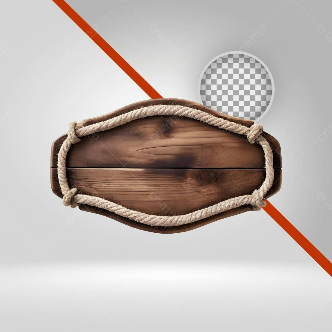 Placa de Madeira PNG com fundo transparente