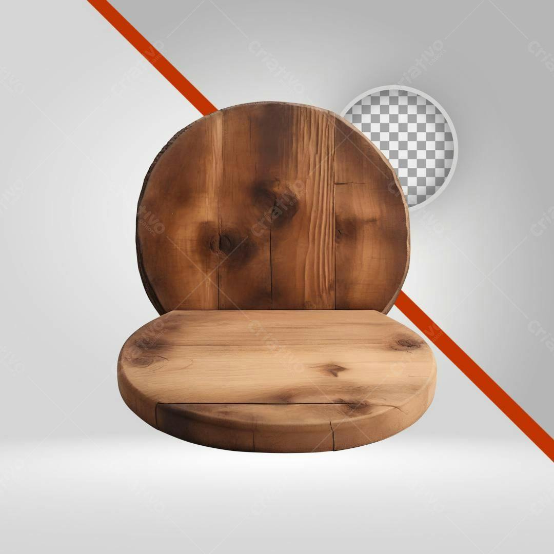 Mockup Madeira PNG com fundo transparente