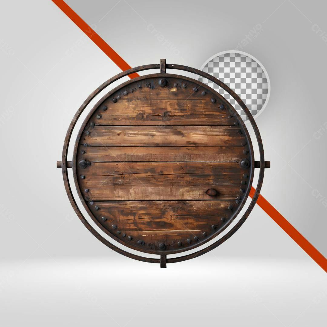 Selo Madeira Rústico PNG com fundo transparente