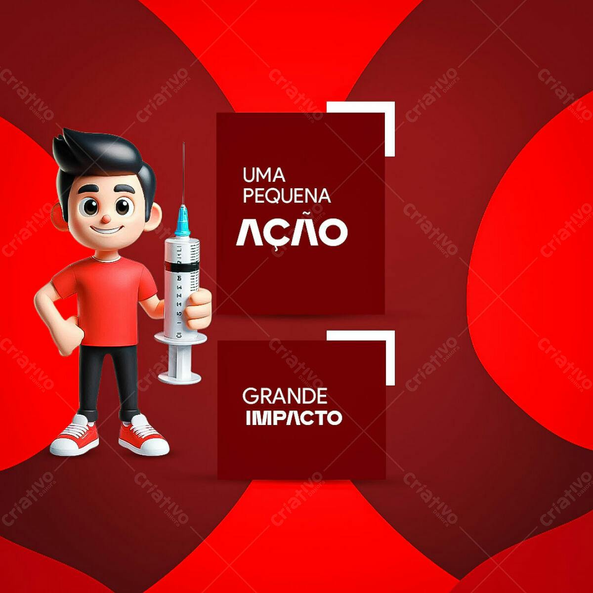 Post para Campanha de Vacinação PSD Editável