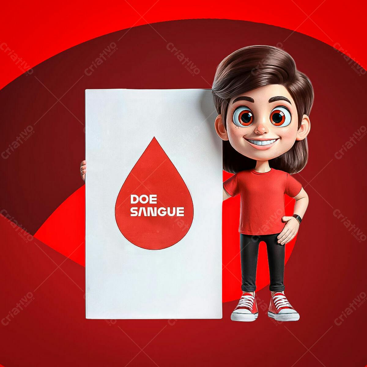 Cartaz Doe Sangue PSD Editável