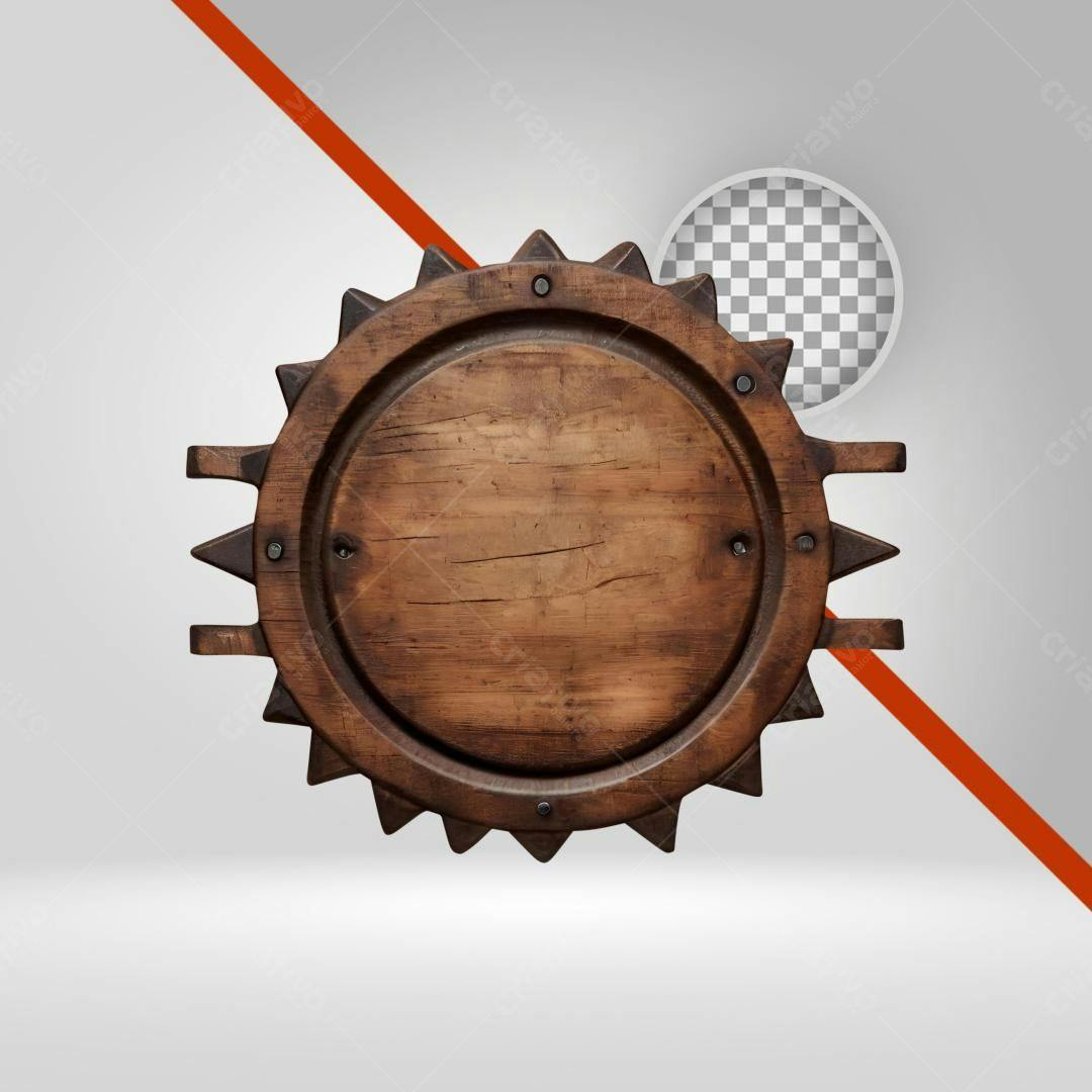 Selo Madeira Rústico PNG com fundo transparente