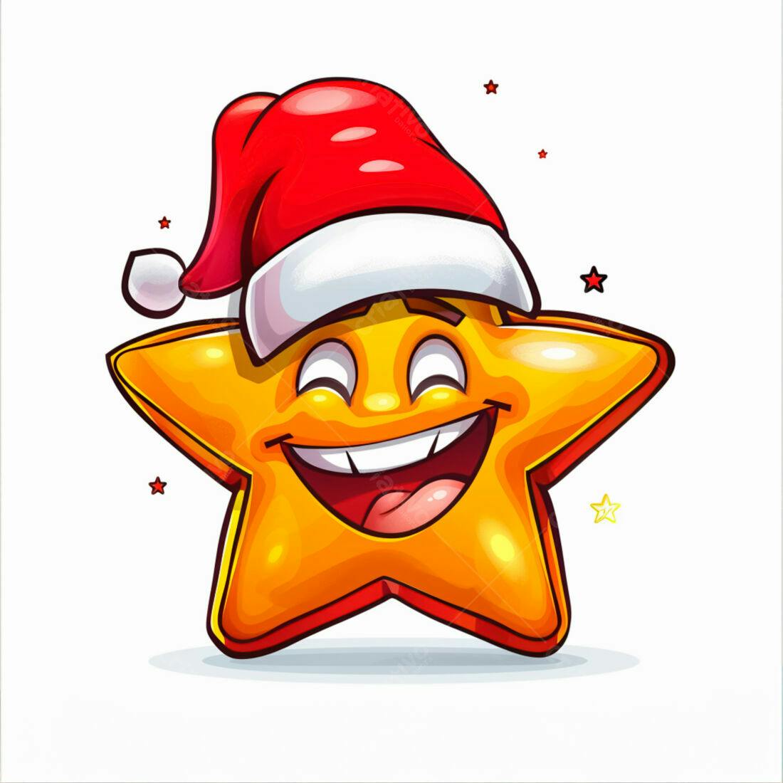 Estrela Natalina Alegre com Gorro