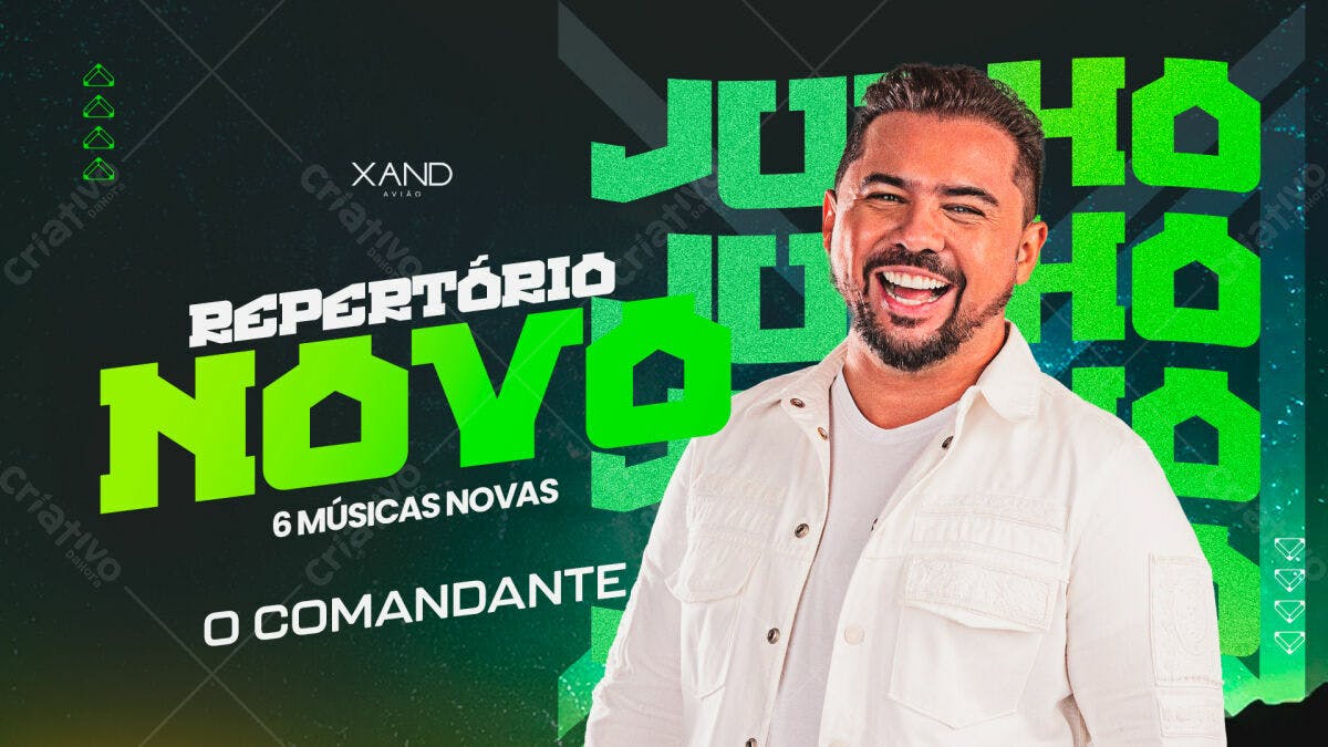 Flyer Lançamento Musical João Gomes PSD Editável