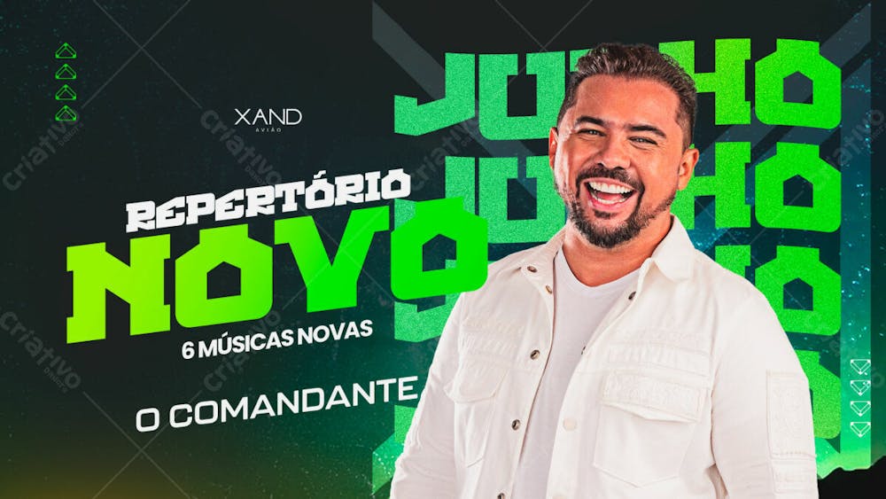 Flyer Thumb Capa Cd Banner Youtube Repertório Novo Xand Avião Psd Editável