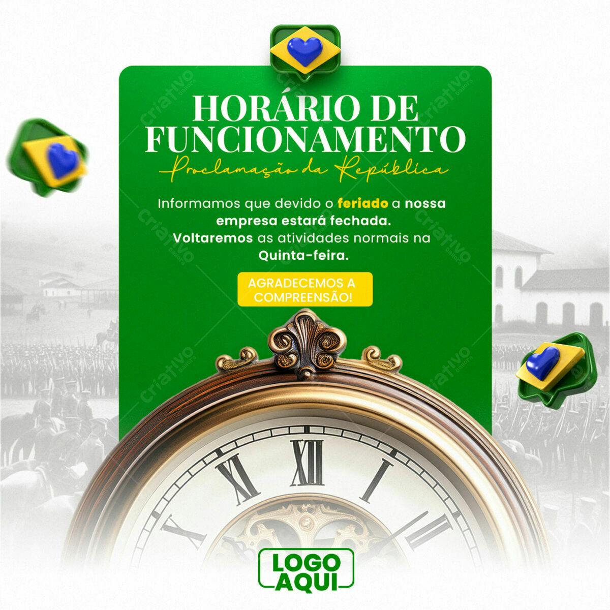Flyer Proclamação da República PSD Editável