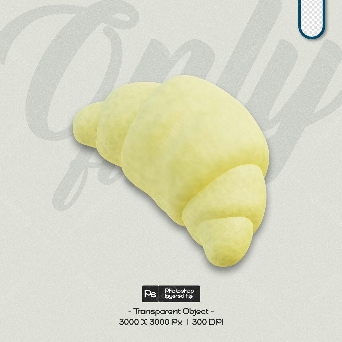 Psd Croissant para Padaria PSD Editável