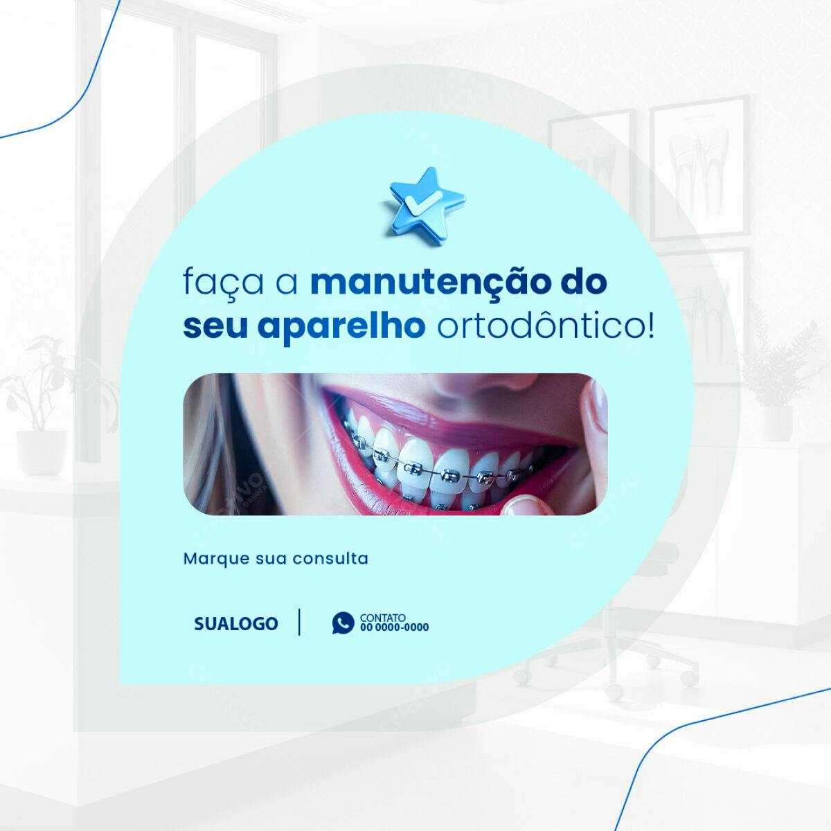 Post para Instagram Ortodontia PSD Editável